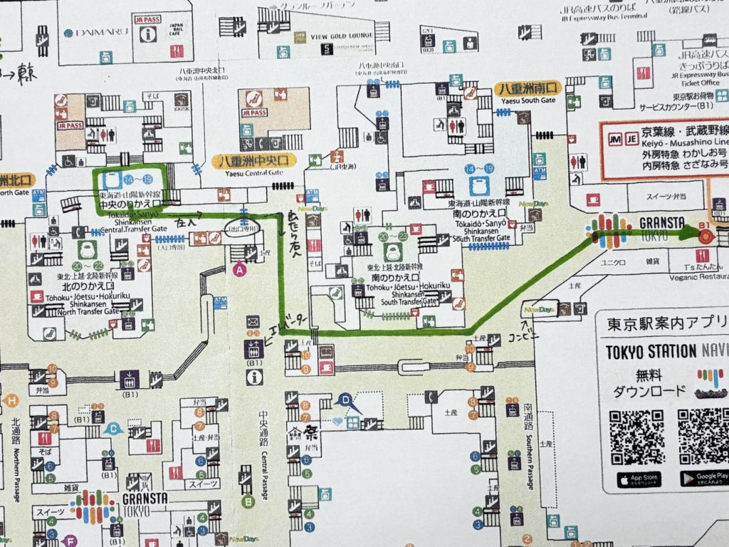 東京駅 京葉線乗り換え②拡大写真